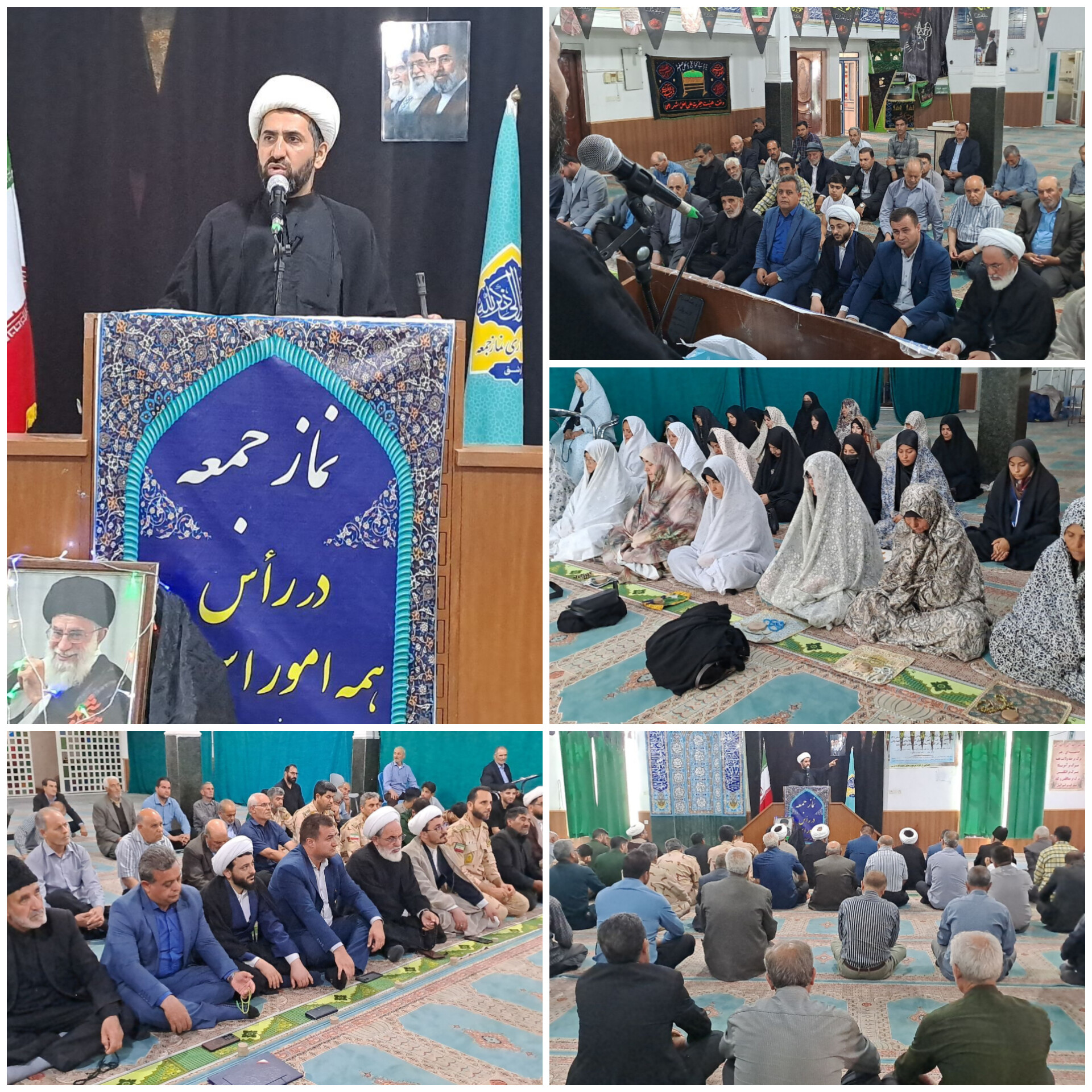 اقامه نماز جمعه منطقه ارشق به امامت حجت‌الاسلام والمسلمین باقری ارومی در مسجد جامع